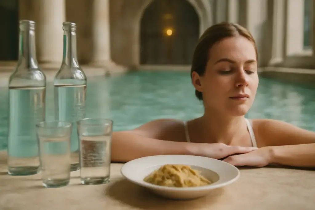 La scelta tra acqua liscia o frizzante alle terme: come influenza la digestione