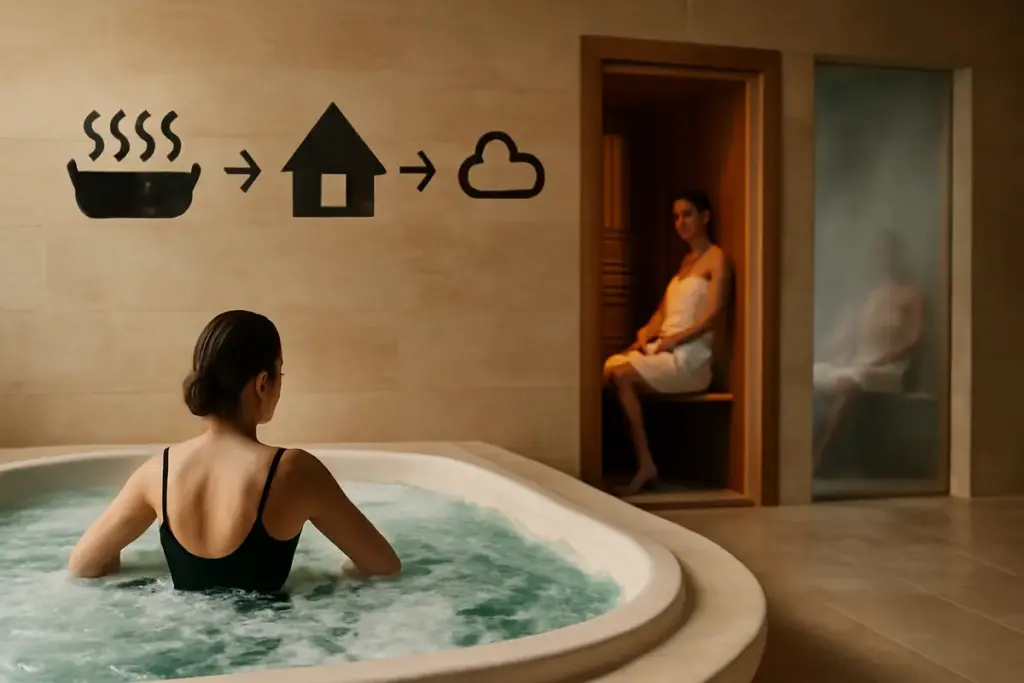 Come abbinare idromassaggio, sauna e bagno turco alle terme? L’ordine che trasforma l’esperienza